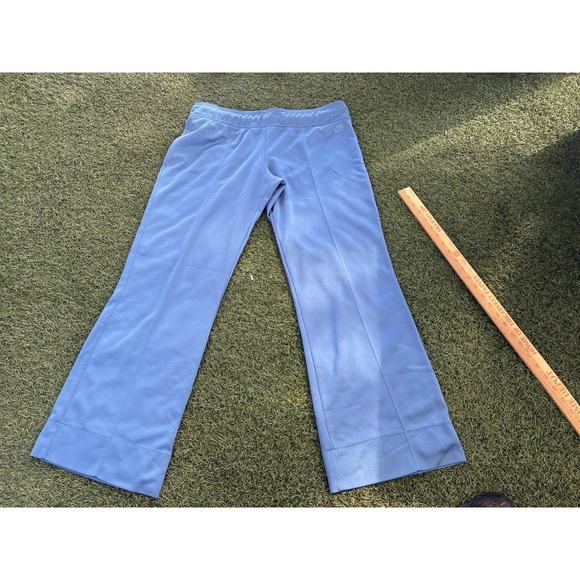 Nike Sportswear Pants Womens Large  Blue Wide Leg Relaxed Jogger Drawstring Y2K - Picture 1 of 6